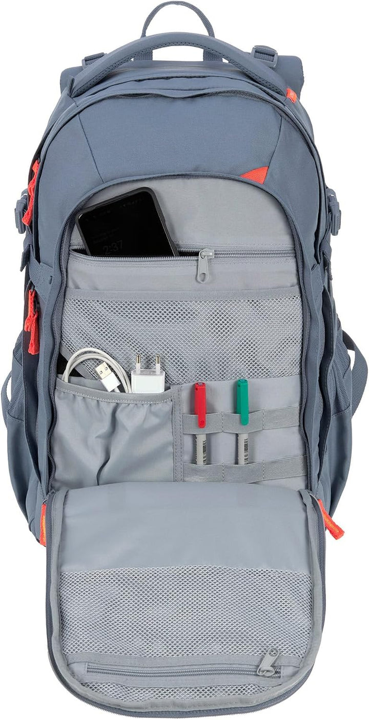 BOLD Lässig Ergonomischer Schulrucksack 30L Blue Blau, Blau