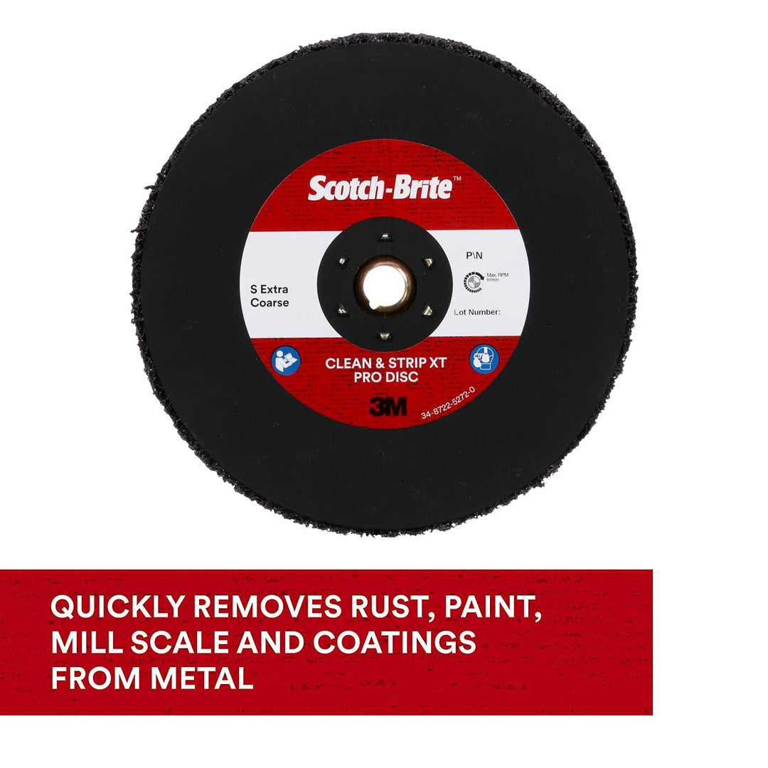 Scotch-BriteTM Clean and Strip XT Pro Disc, TN Quick Change, 17,8 cm x 5/8 in-11, S XCS, 5 Stück