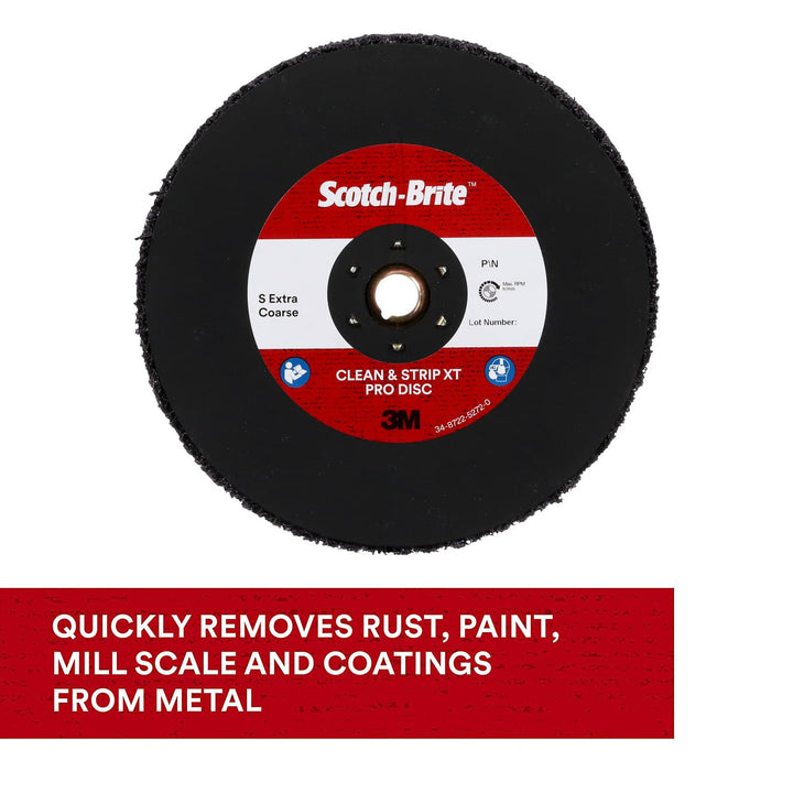 Scotch-BriteTM Clean and Strip XT Pro Disc, TN Quick Change, 17,8 cm x 5/8 in-11, S XCS, 5 Stück