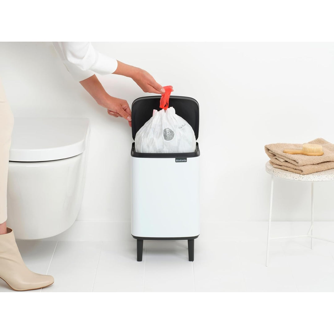 Brabantia - Mülleimer Bo Hi 7L mit Soft-Close-Deckel, herausnehmbarem Inneneimer und Transportgriff