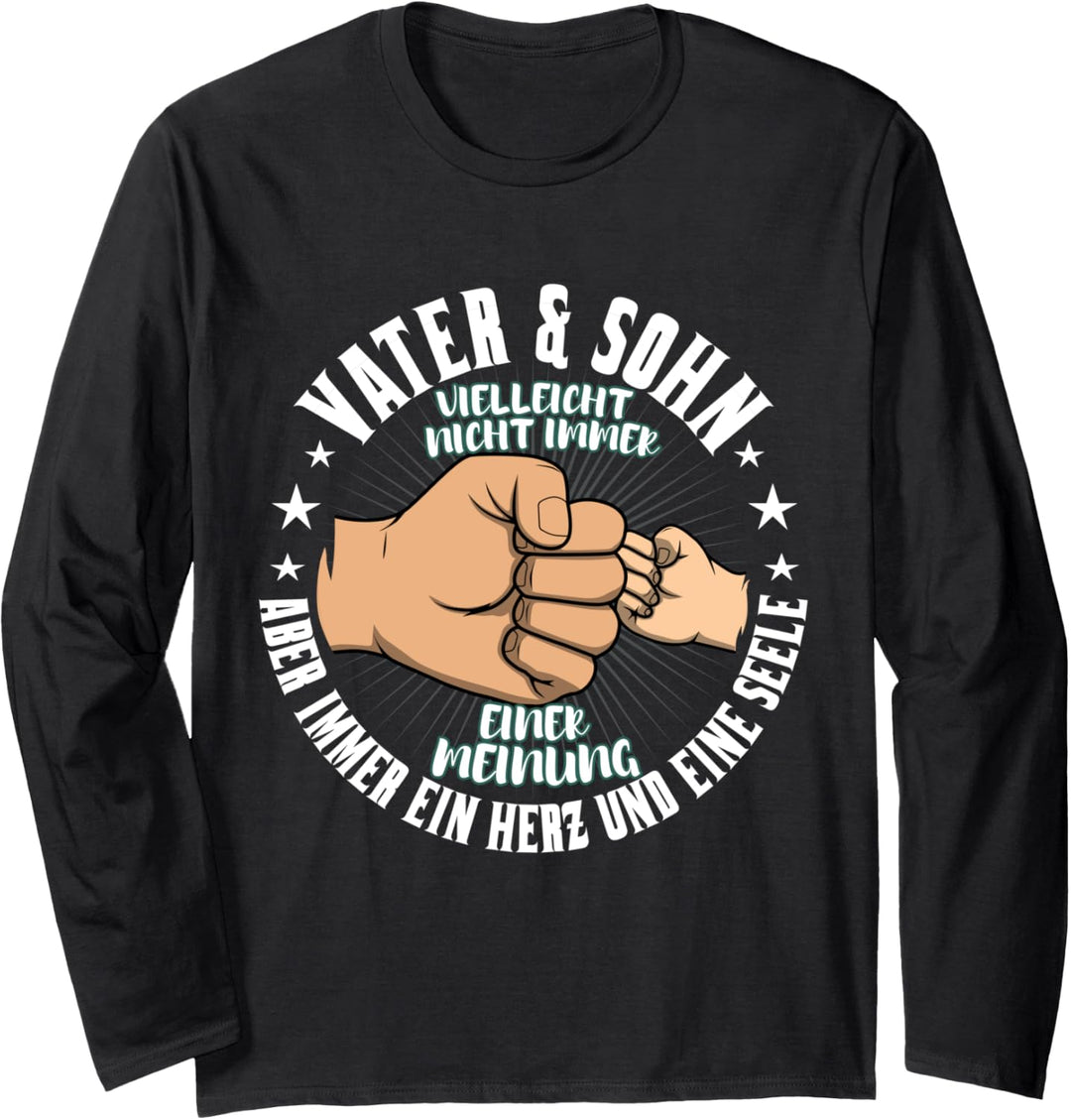 Vater & Sohn Nicht immer einer Meinung Vatertag Geschenk Langarmshirt