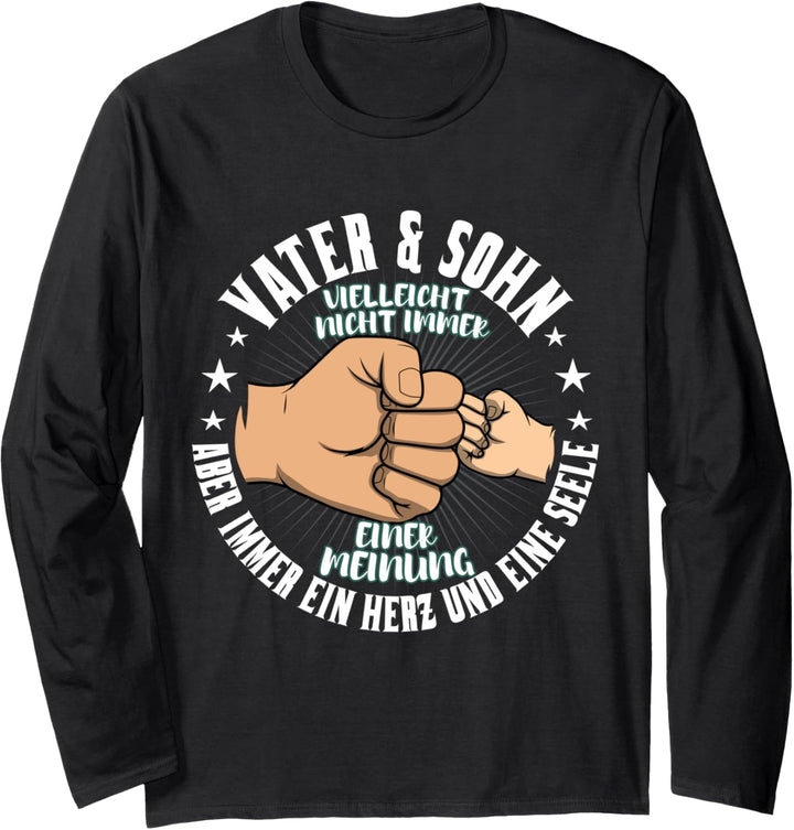 Vater & Sohn Nicht immer einer Meinung Vatertag Geschenk Langarmshirt