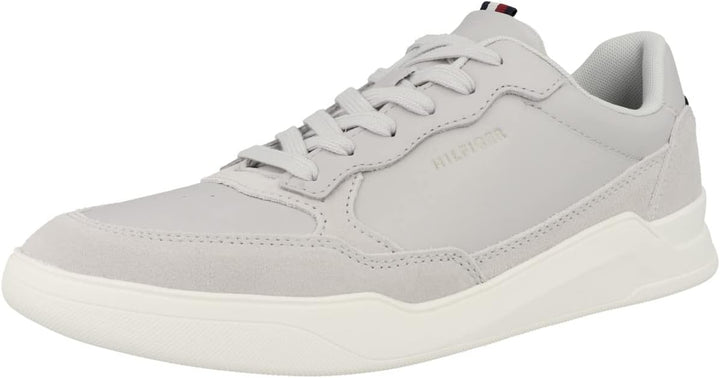 Tommy Hilfiger Herren Cupsole Sneaker Elevated Cupsole Leather Mix Schuhe 44 EU Light Cast, 44 EU Li