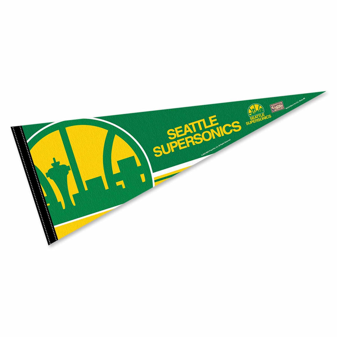 WinCraft Seattle Supersonics Throwback Retro Vintage Pennant Flag