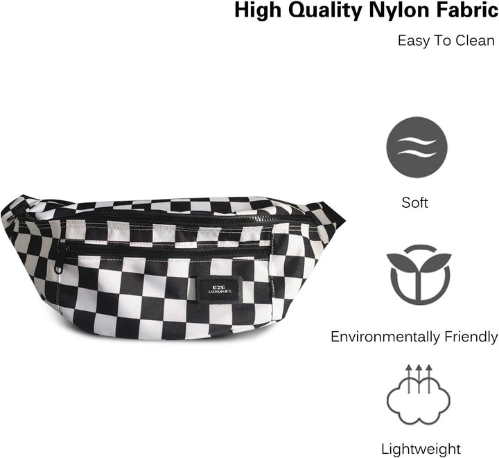 FANDARE Bauchtasche Hüfttasche Brusttasche Gürteltasche Sling Chest Bag für Herren Damen Schultertas