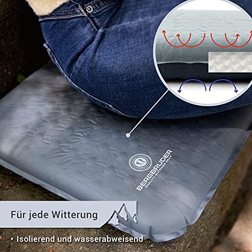 Ultraleichtes Sitzkissen Selbstaufblasend - Camping Sitzmatte Outdoor Thermokissen aufblasbar Grau 4