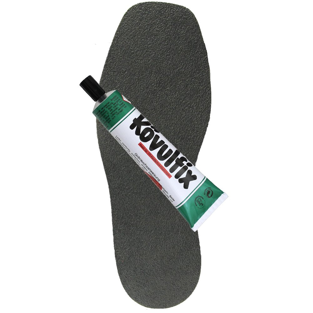 Schuhreparatur Schuhsohle Speckgummi schwarz - 1 Paar Antirutschsohlen Schuhe 100% Vegan- 1 Tube 120