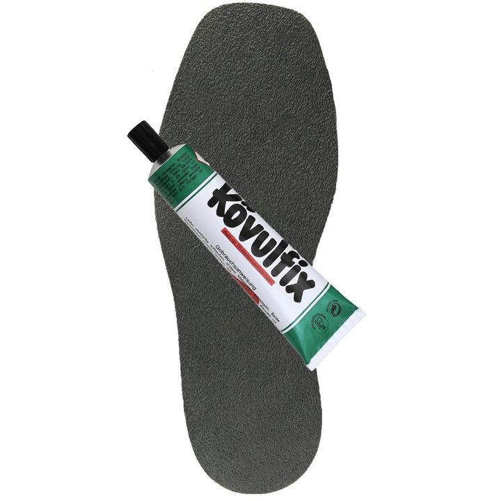 Schuhreparatur Schuhsohle Speckgummi schwarz - 1 Paar Antirutschsohlen Schuhe 100% Vegan- 1 Tube 120