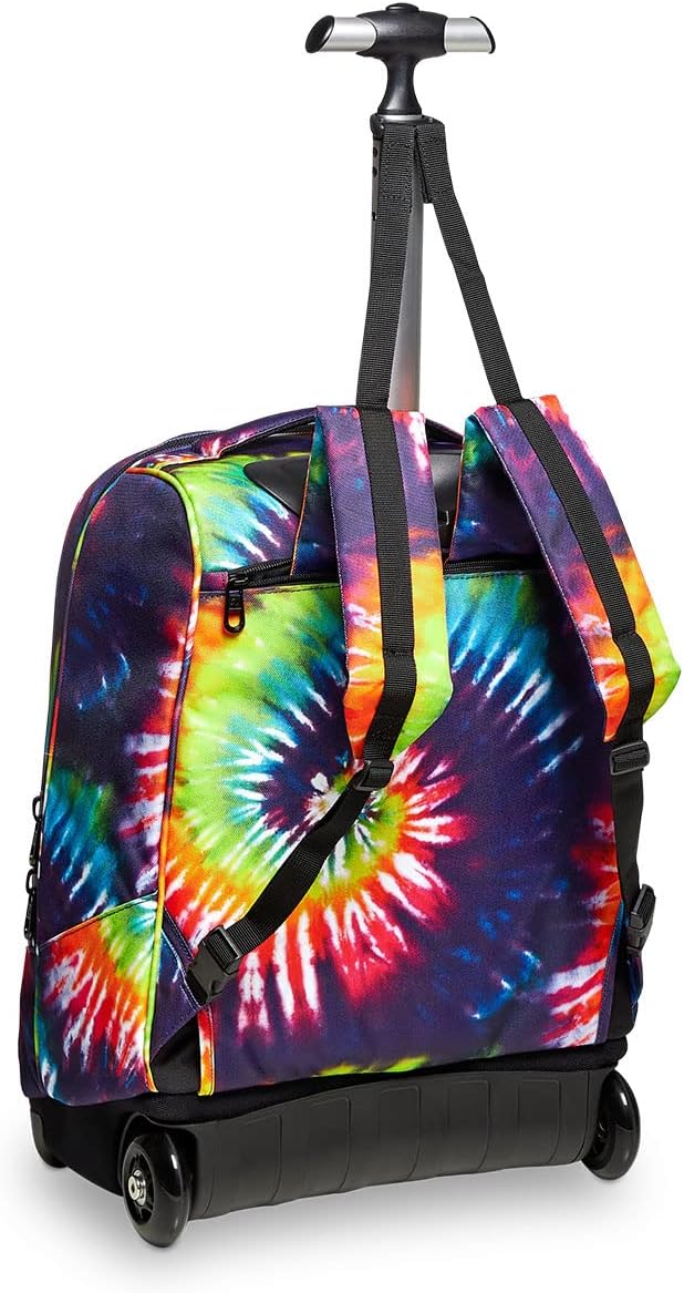 TROLLEY INVICTA TIE&DYE, 2 in 1, Schulranzen mit Rollen, Rucksack mit Trolleyfunktion für Kinder, ab