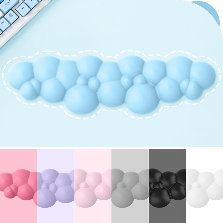 ZIYOU LANG Blaue Tastatur-Handballenauflage Wolke Weiche Tastatur-Handgelenkauflage mit rutschfester