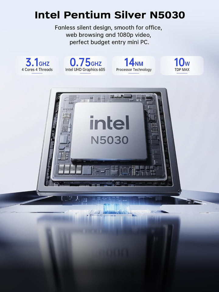 Mini PC, Intel Celeron N5105 2.9GHz 16GB RAM 512GB SSD M.2 Micro Desktop Computer, 4K UHD, WLAN, Gig
