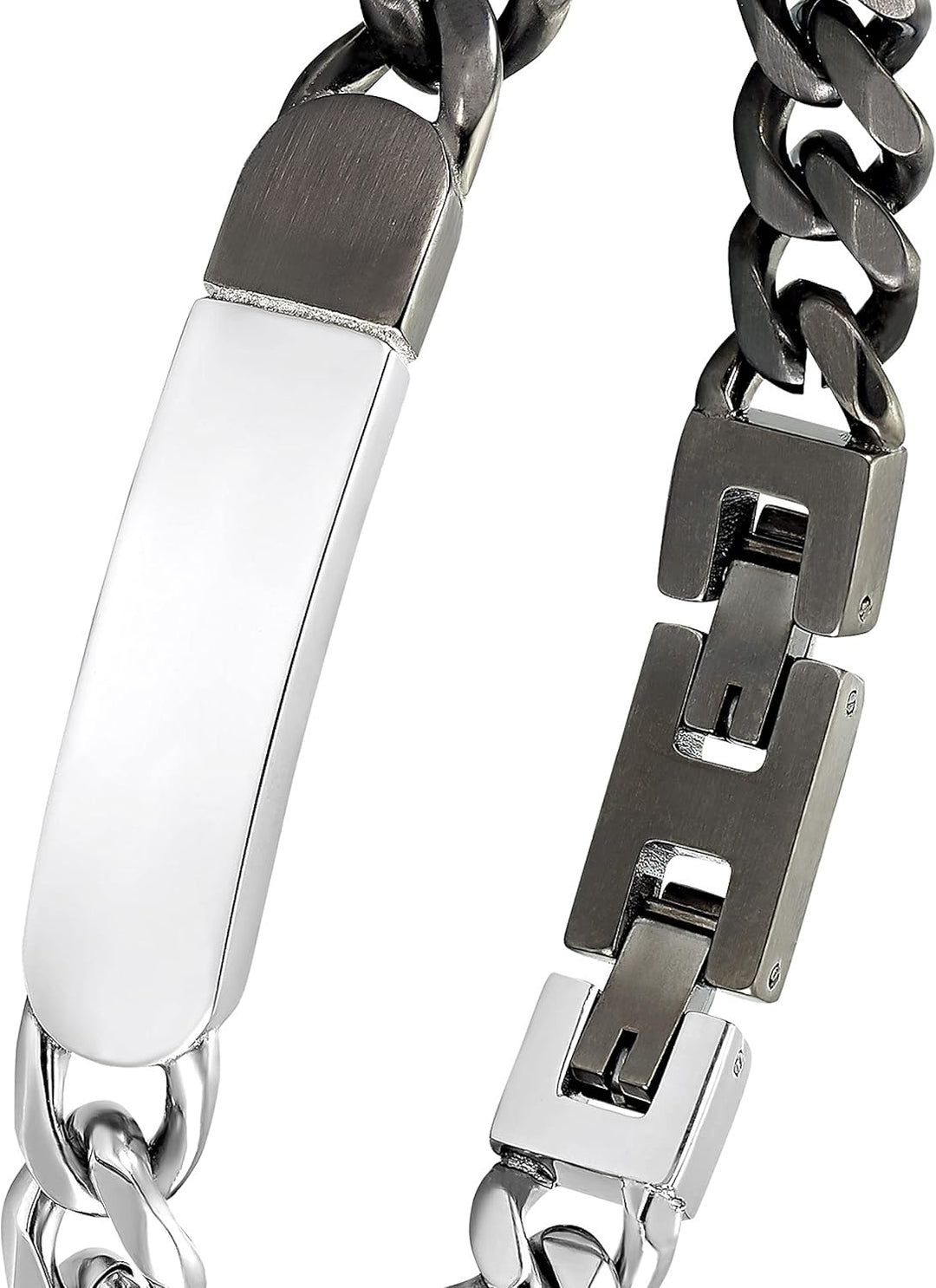 s.Oliver Identarmband Edelstahl Herren Armschmuck, 19,5+1,5 cm, Schwarz, Kommt in Schmuck Geschenk B