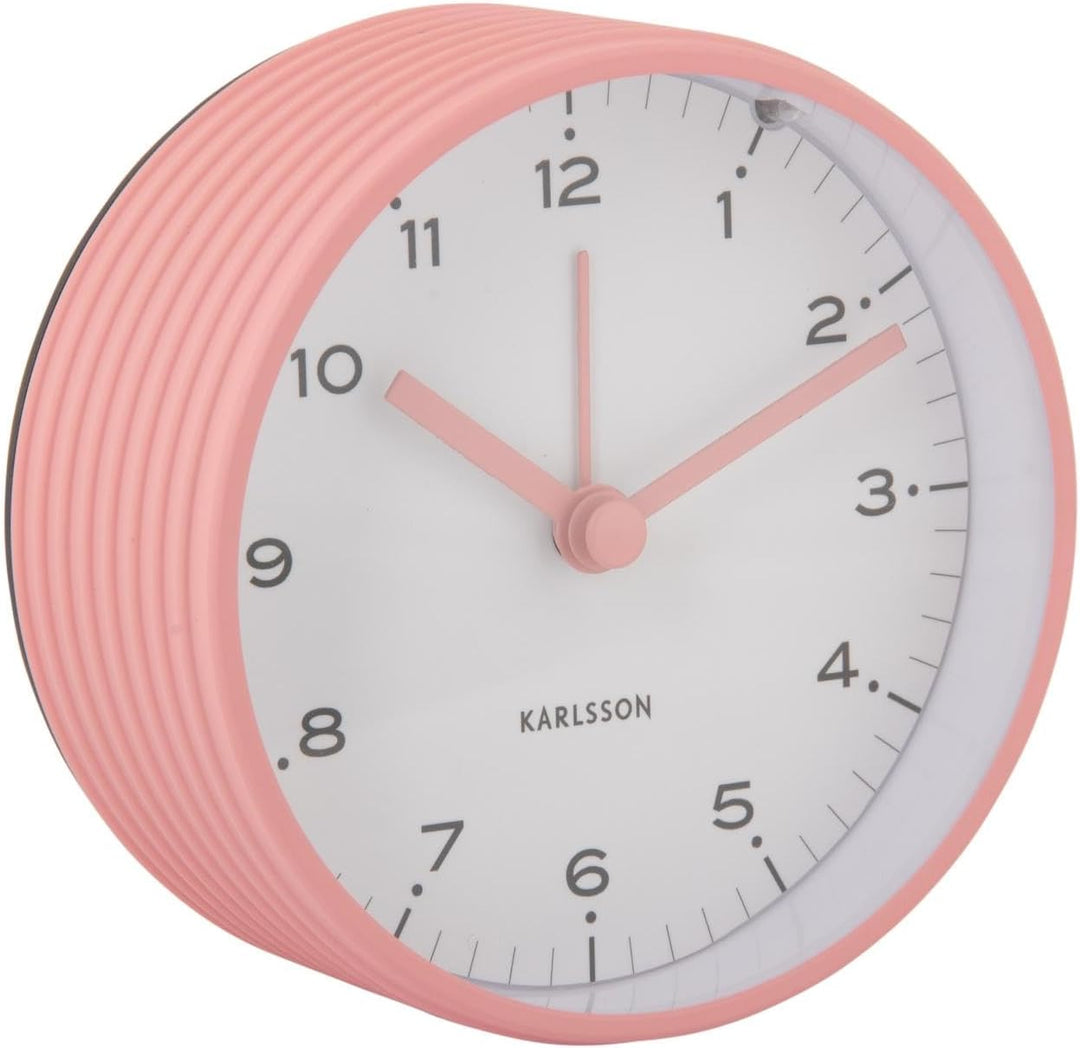 Karlsson Wecker Circus Rings - Rosa - Ø9cm - Rund - Eisen - Wecker für Schlafzimmer