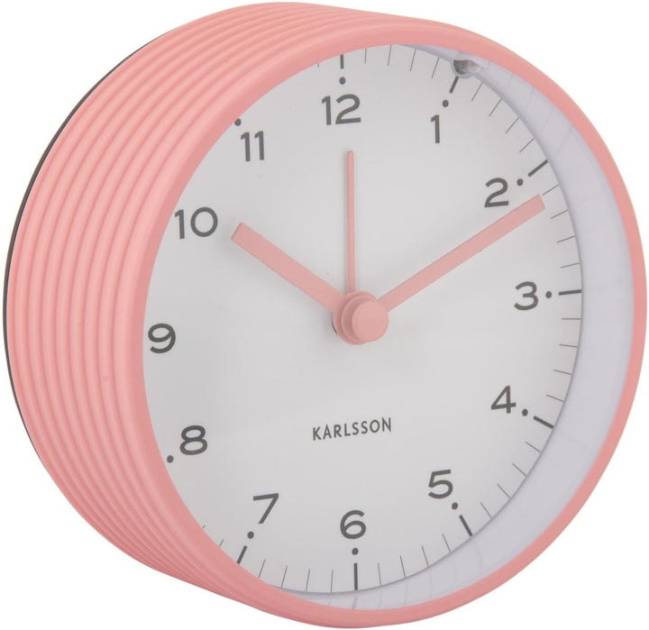Karlsson Wecker Circus Rings - Rosa - Ø9cm - Rund - Eisen - Wecker für Schlafzimmer
