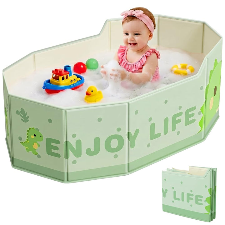Vicloon Faltbare Badewanne für Kinder, Tragbare Baby Badewanne Für 0-8 Jahre, Platzsparende Grosse K