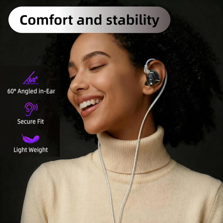 KZ ZS12 PRO 2 - ZS12 PRO 2 In-Ear-Kopfhörer, 5BA+1DD 6 Hybrid-Treiber, Gaming-Kopfhörer mit Kabel, I
