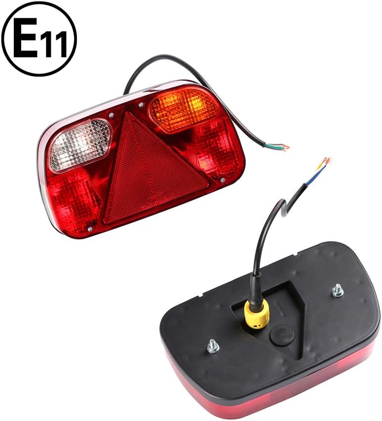 ETUKER 1Pair Anhänger Rückleuchten Kit Anhänger Rückleuchte, 12V Universal Wasserdichte Anhänger Rüc