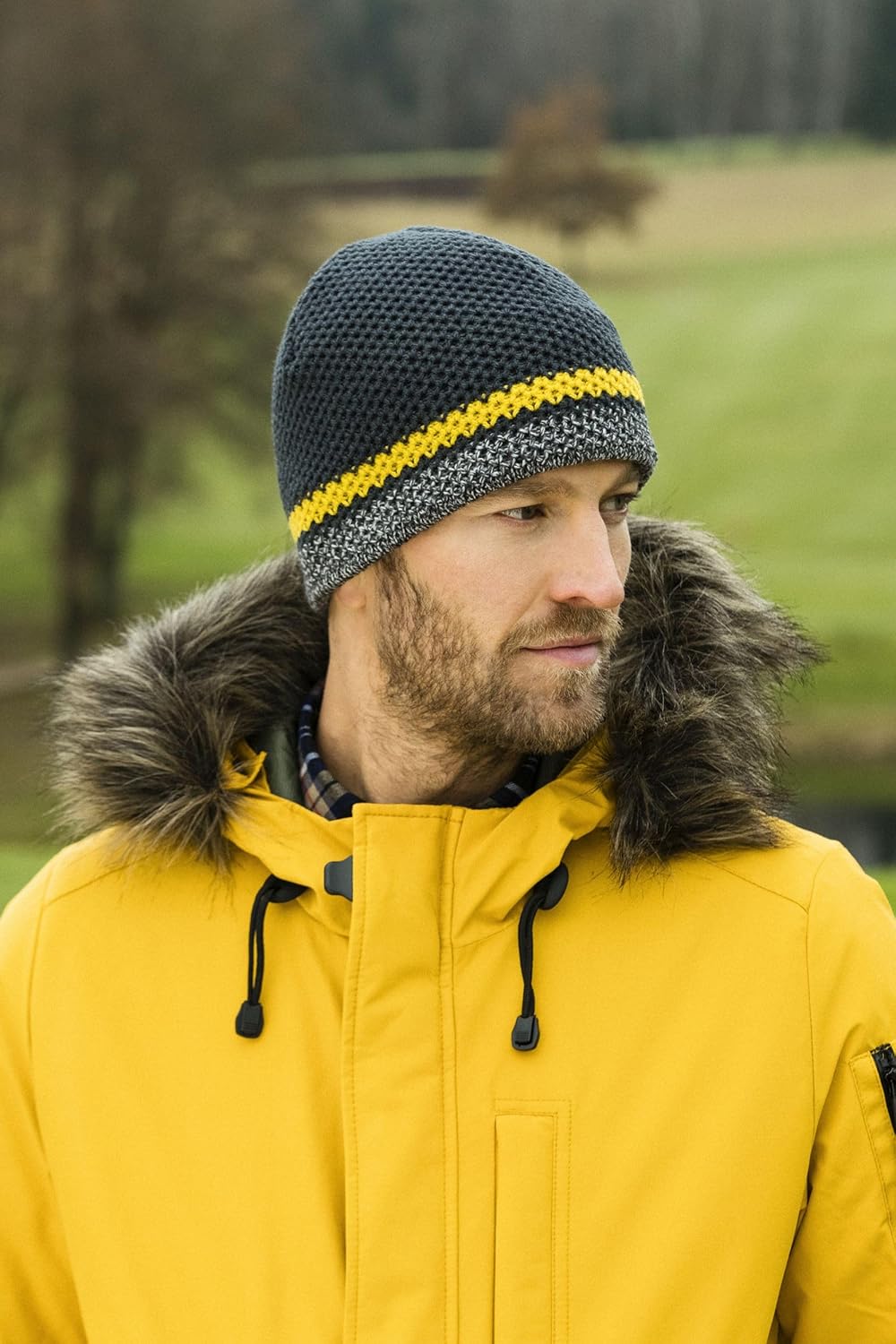 Eisglut Unisex Frosto XL Strickmütze, Schwarz