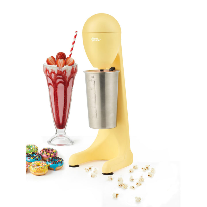 Giles & Posner Funfair Milchshake-Maker – Eiskaffee-Maschine, 2 Geschwindigkeiten, 500 ml Edelstahlb