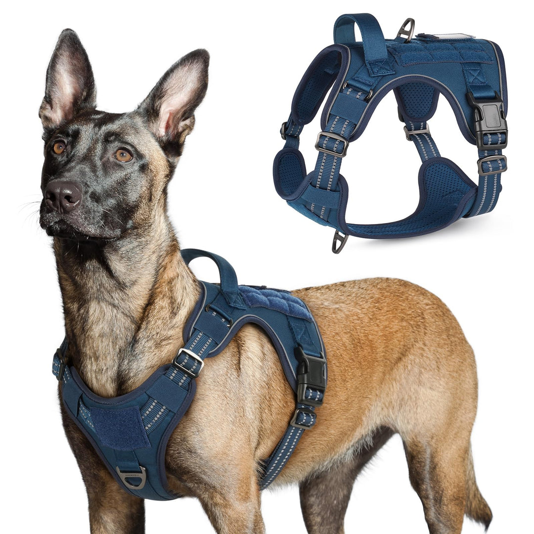 rabbitgoo Hundegeschirr Grosse Hunde, Anti Zug Geschirr Hund Verstellbar mit Griffe Verbreitert, Rob