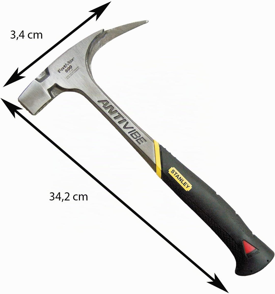 Stanley FatMax Antivibe Latthammer (600 g Kopfgewicht, 340 mm Länge, ergonomischer DynaGrip-Griff, v