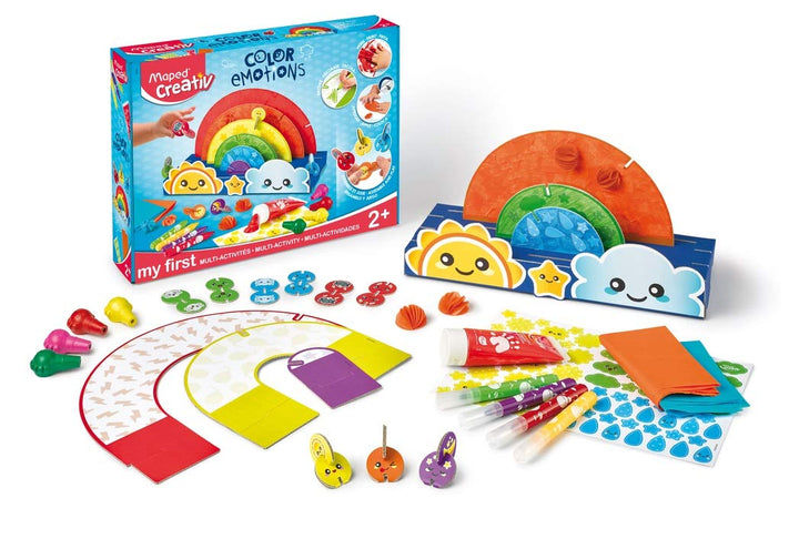 Maped CREATIV - Kleinkind-Bastel-Set 3D Regenbogen MY FIRST ab 2 Jahre - inkl. JUMBO-Fasermaler, Wac