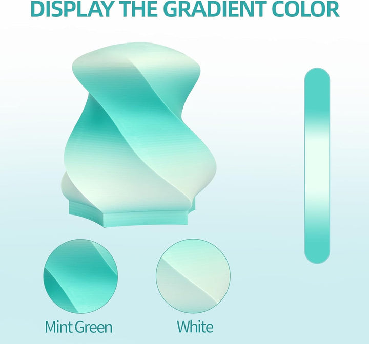 ERYONE Matte PLA 3D Drucker Filament 1.75mm, Matte Gradient Rainbow PLA, Massgenauigkeit +/- 0.03 mm