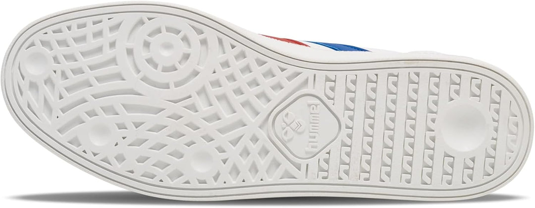 hummel Schnürsenkel Sneaker Low Handball Perfekt Erwachsene Grösse 39 EU White Blue Red, 39 EU White