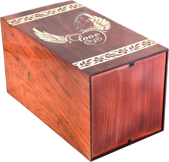 Rosewood Urnen für menschliche Asche für Erwachsene, gross – Holzurne für Columbarium – Beerdigungsu