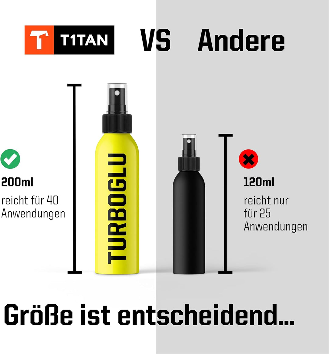T1TAN TurboGlu Torwarthandschuh-Gripbooster 200ml - Perfekter Grip auf Knopfdruck