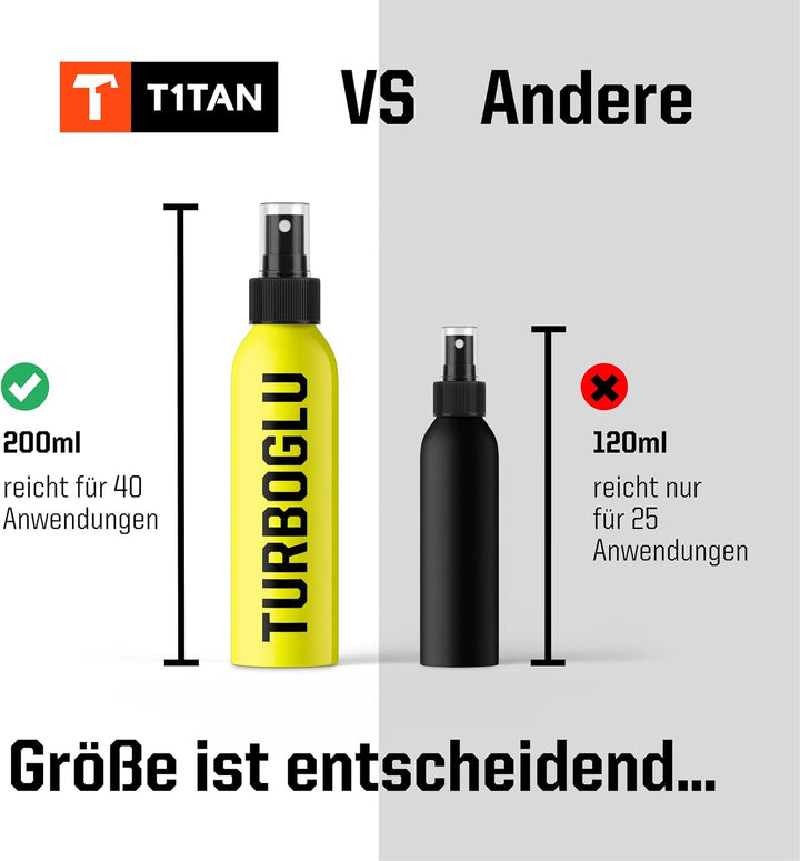 T1TAN TurboGlu Torwarthandschuh-Gripbooster 200ml - Perfekter Grip auf Knopfdruck