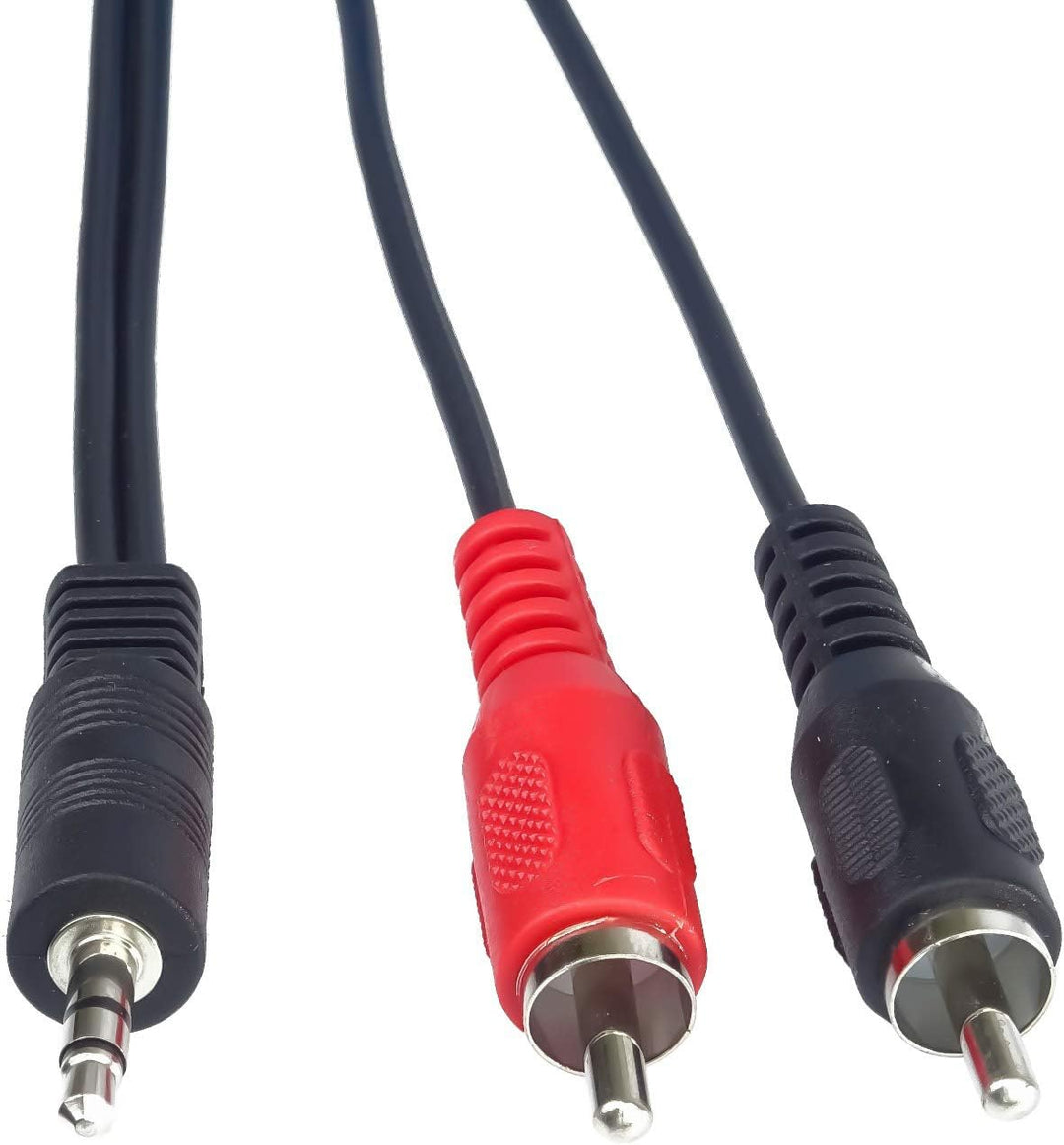 PremiumCord Klinke auf Cinch Y Kabel 10m, Klinkenstecker 3,5mm auf 2x Cinch RCA Stecker, Jack zu RCA
