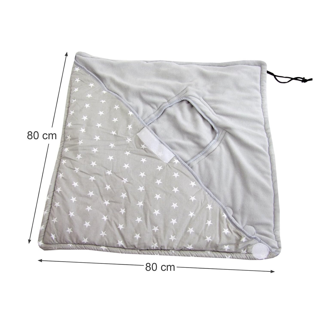 BAMBINIWELT Einschlagdecke Babydecke Decke für Babyschale Kinderwagen mit Fleece universal (Eule ros