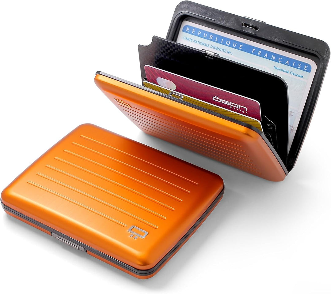 OGON Aluminium Geldbörse Smart Case V2 Large - Verstecktes Fach für Münzen und Scheine - RFID Schutz