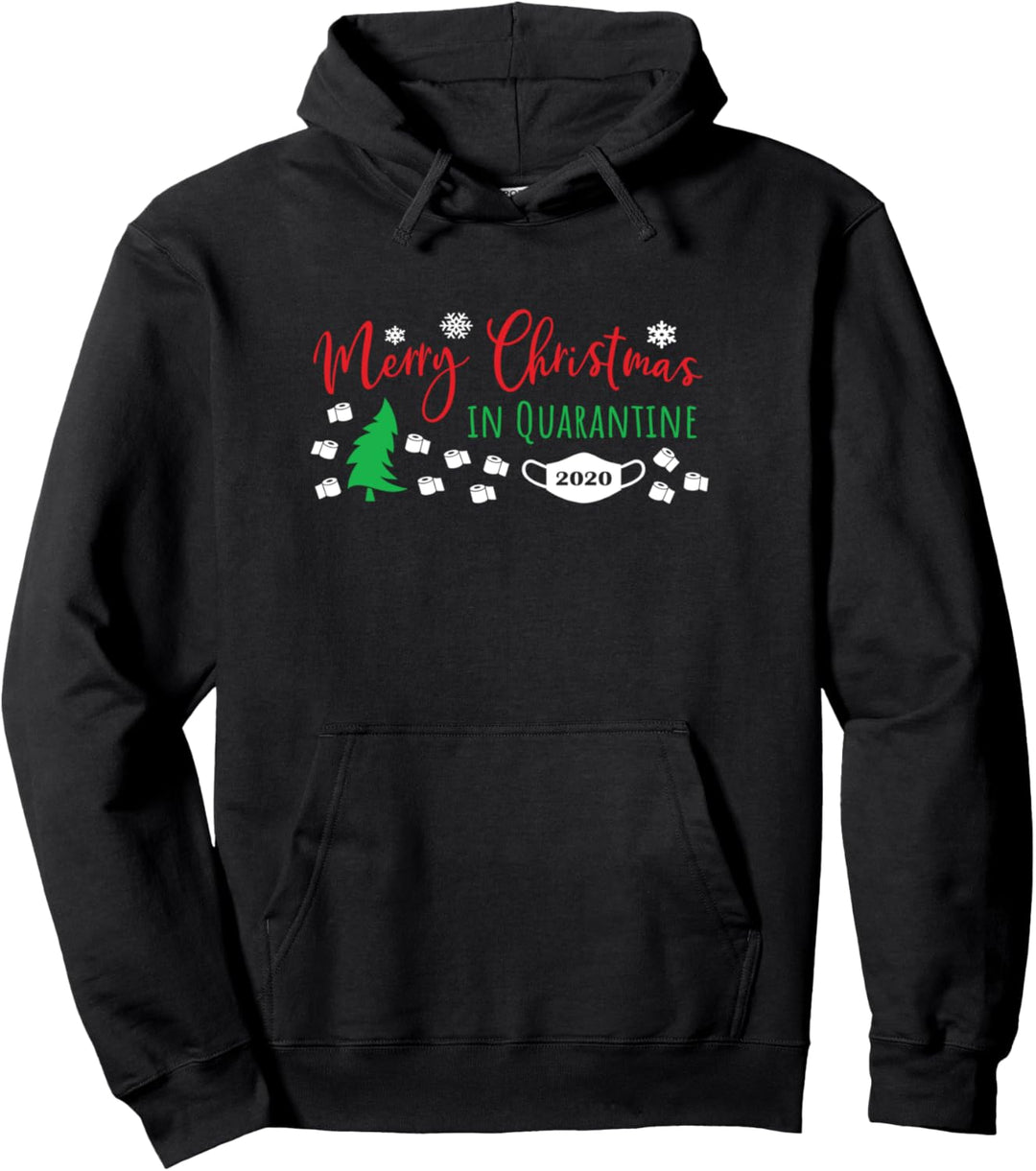 Quarantine Merry Christmas In Quarantine 2020 Family Pajama Pullover Hoodie