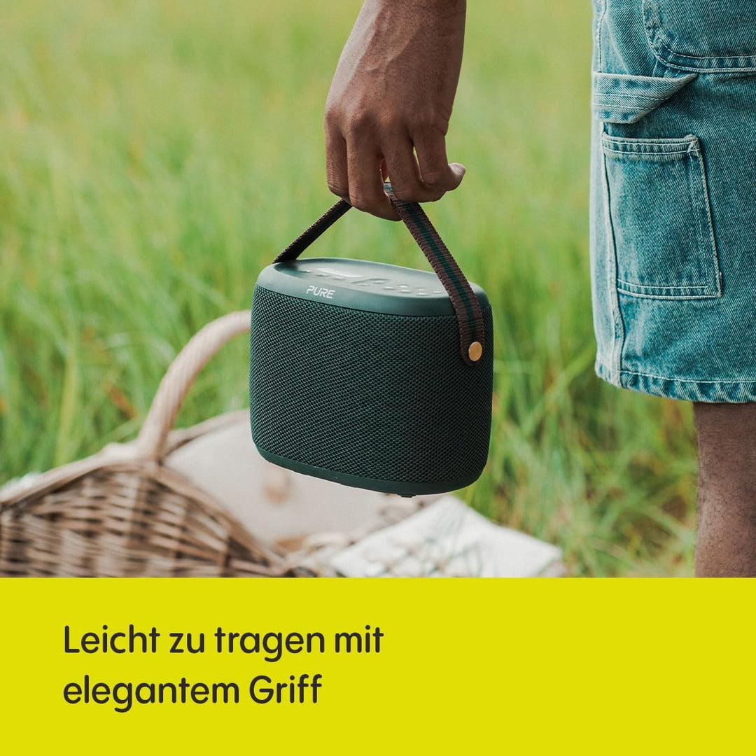 Pure Woodland Outdoor Lautsprecher mit Bluetooth & DAB+/FM Radio (wasserdicht IP67, robust, tragbar,