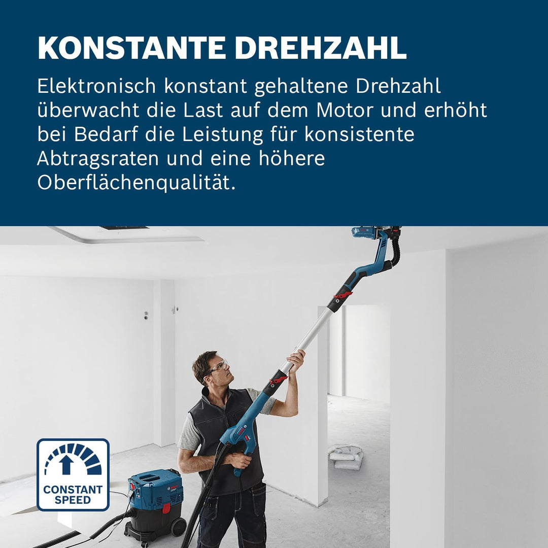 Bosch Professional Trockenbauschleifer GTR 55-225 (550 Watt, Schleifteller-Ø 215 mm, inkl. 1x Schlei