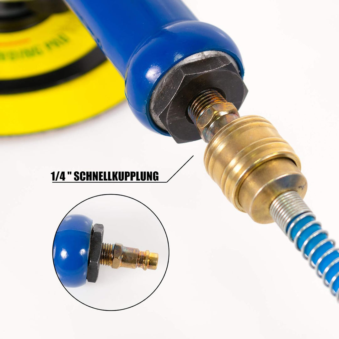 Mauk Druckluft Schleifer Exzenterschleifer Schleifmaschine Multischleifer inkl. 5 Scheiben