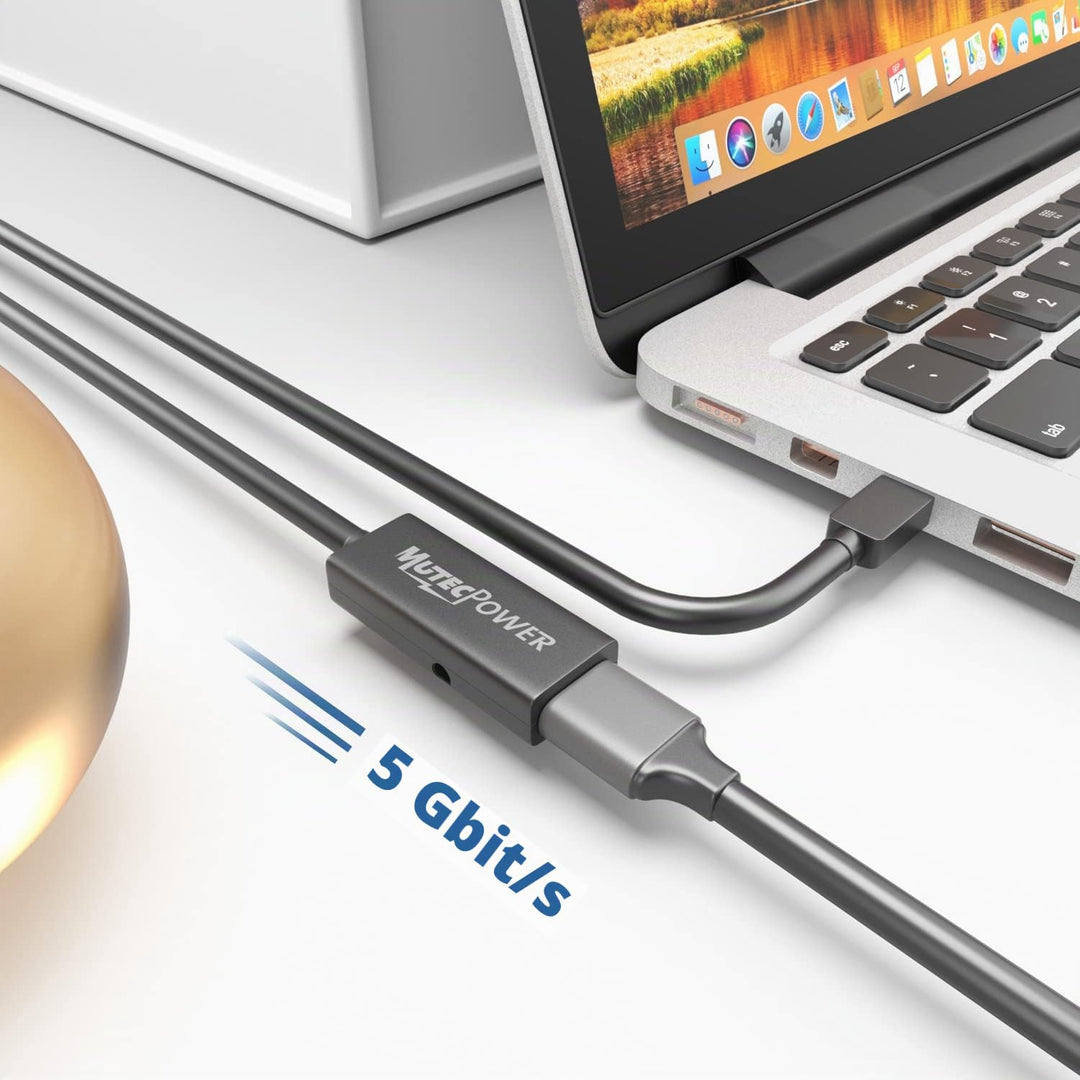 MutecPower 10m USB C auf USB A Adapter Kabel OTG USB 3.0 typ C männlich zu Aktiv USB typ A weiblich