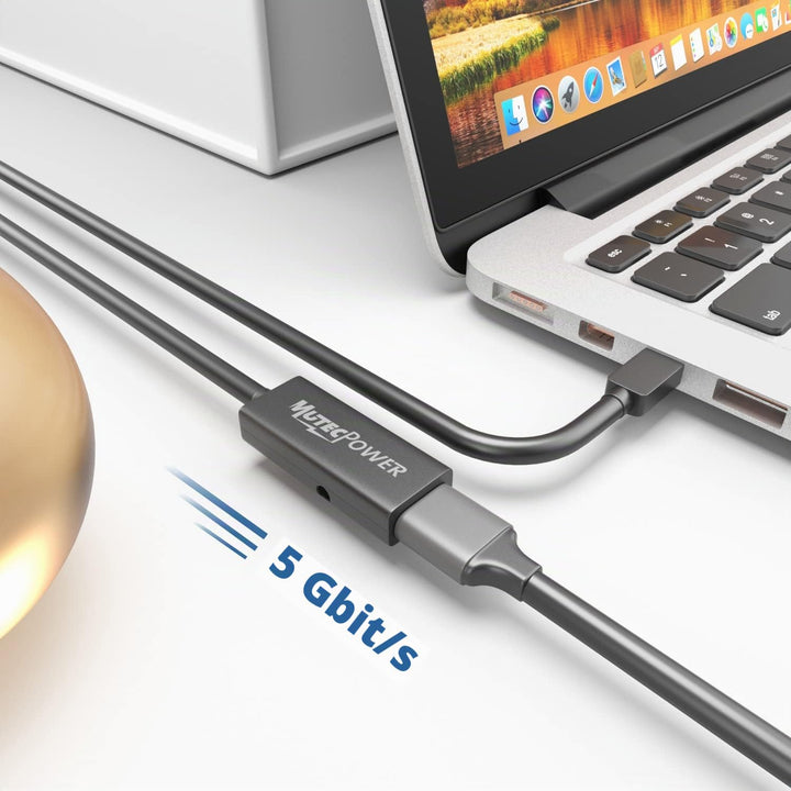 MutecPower 10m USB C auf USB A Adapter Kabel OTG USB 3.0 typ C männlich zu Aktiv USB typ A weiblich