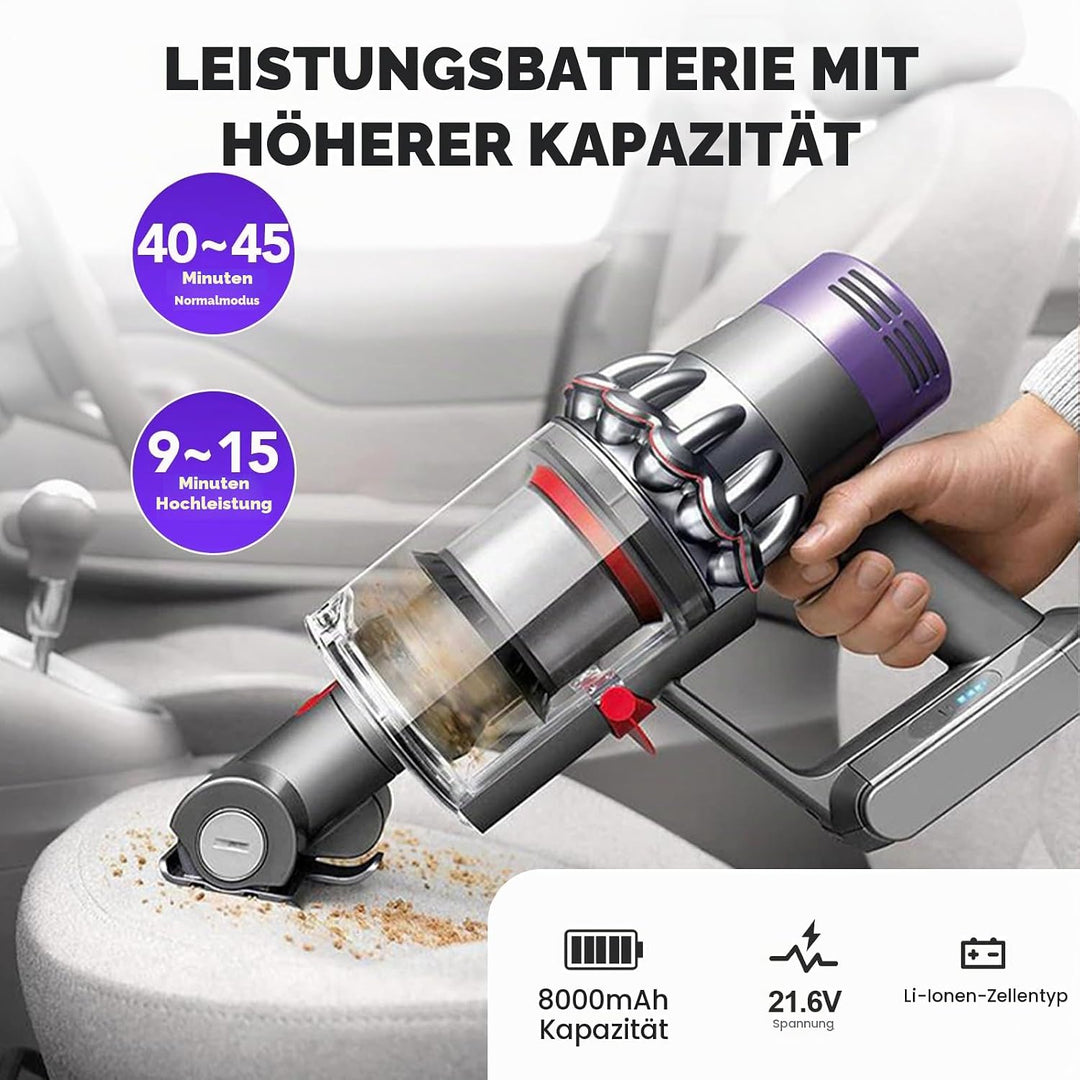 8000mAh Akku für Dyson V10 SV12, Li-ION Ersatzakku Batterie kompatibel mit V10 Animal/Motorhead/Fluf