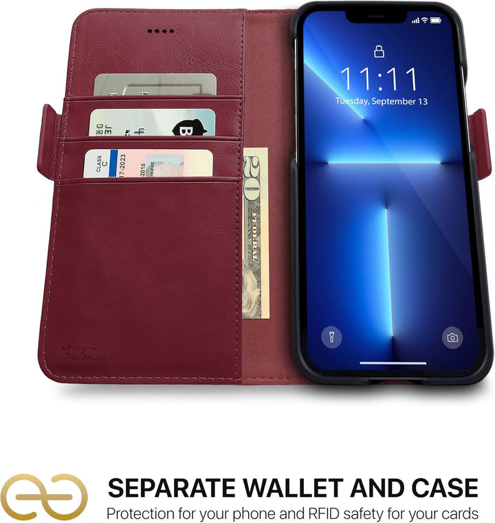 Dreem Fibonacci iPhone 13 Pro Brieftaschen-Etui / 2-in-1 stossfestes Etui und abnehmbares Folio aus