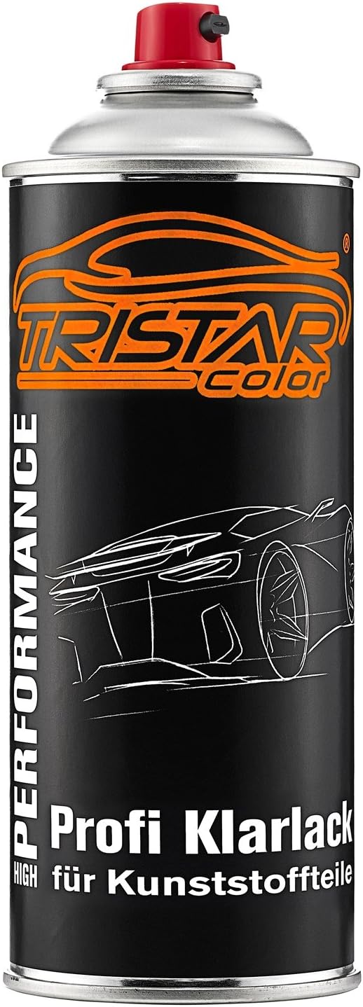 TRISTARcolor Autolack Spraydosen Set für Kunststoff Stossstange für Mazda A3F Brillant Black/Brillan