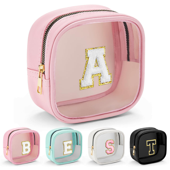 Parima Kosmetiktasche Mädchen Weihnachten - Rosa Make up Tasche Transparent Kulturbeutel Damen Gesch
