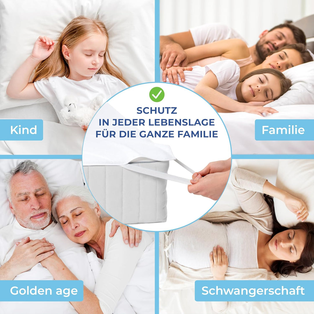 Rosenkern Matratzenschoner 200x220 Wasserdicht - [Dermatologisch getestet] - Dünne Matratzenauflage