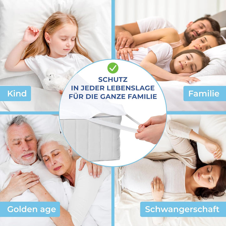 Nässeschutz 180x200 - [Dermatologisch getestet] - Dünner Matratzenschoner 180x200 Wasserdicht - [70%