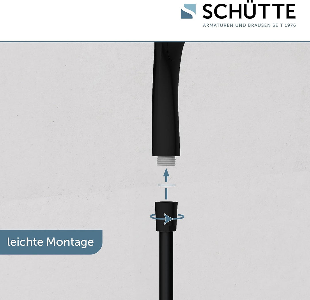 SCHÜTTE Handbrause CAPRI mit Samtstrahl-Technologie | Duschkopf mit über 300 Düsen und 3 einstellbar