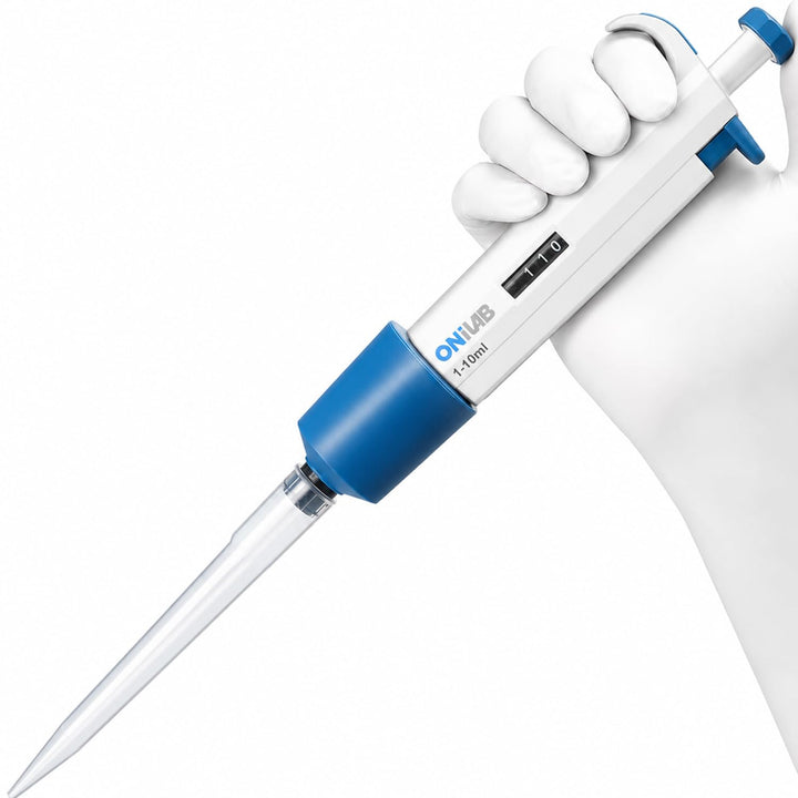 ONiLAB 2-10ml Labor Einkanal Pipette Scientific Labormikropipette Handbuch Einstellbares Volumen, Ho