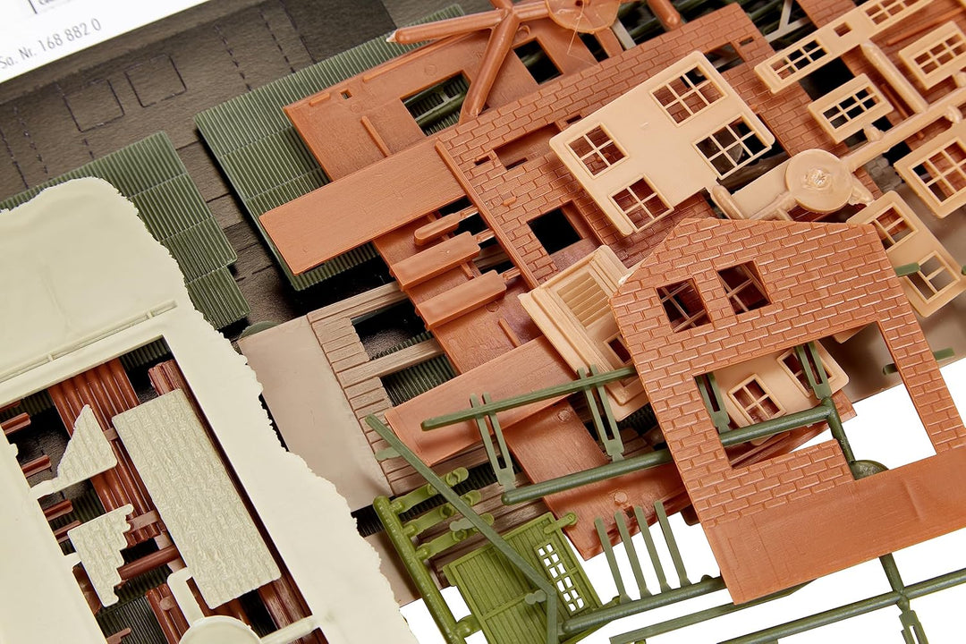 FALLER Güterbahnhof Modellbausatz mit 98 Einzelteilen 209 x 82 x 90 mm I Modelleisenbahn Zubehör H0