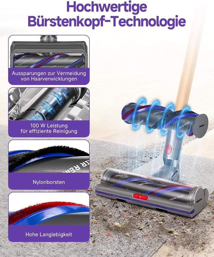 V11 Bodendüse für Dyson V15 V10 V8 V7 SV10 SV11 SV12 SV14 SV15,Torque Drive Bürste,Anti-Tangle,Einst